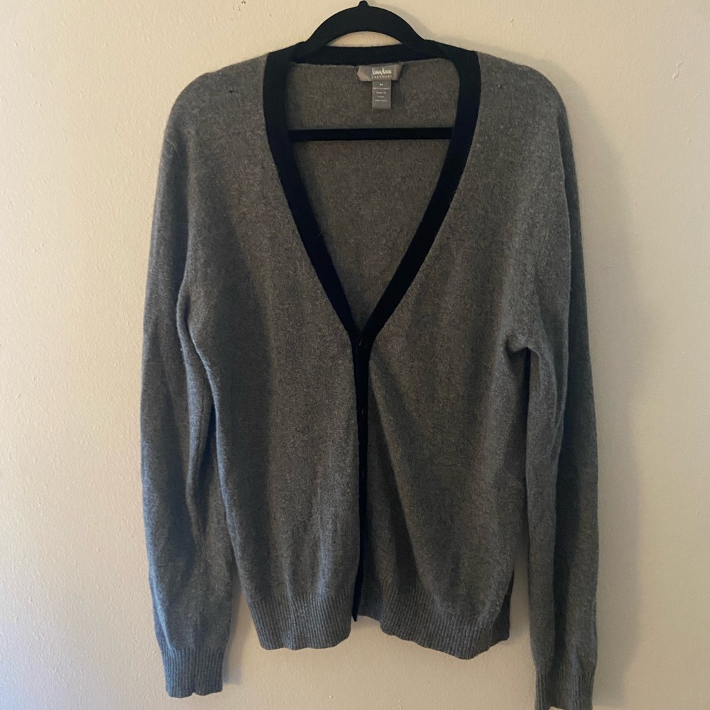 Grey Cardigan with Black Lining